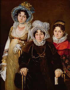 1816年以降のタングリ夫人と娘たちの肖像